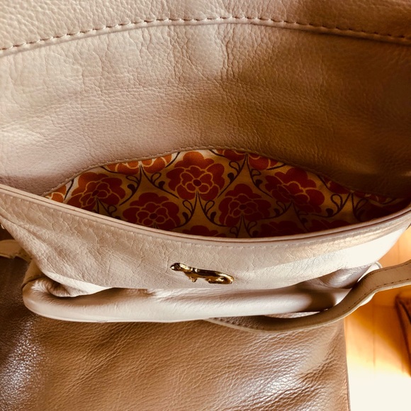 Emma Fox, Beige, Black, Cream, Soft Leather Crossbody Bag, GUC - Picture 13 of 15